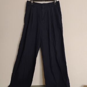 Gap Navy Pleated Line Blue Pants Size 8